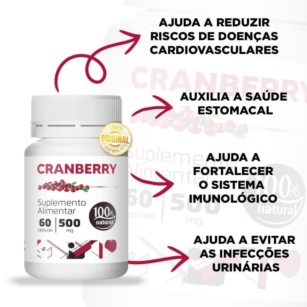 Cranberry Original - Aliado da Saúde Urinária e Imunidade | 100% Puro e Natural