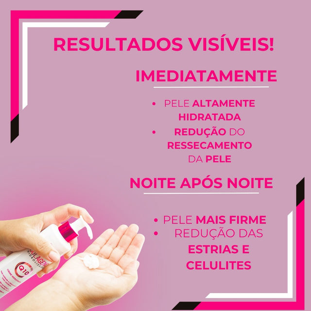 Creme Colágeno Q10 Rejuvenescedor: Firmeza, Hidratação e Anti-idade