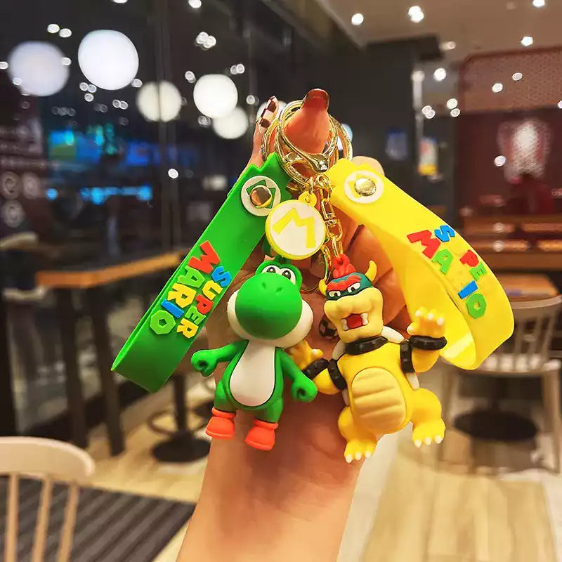 Chaveiro Super Mario - Luigi, Mario, Yoshi, Peach, Donkey Kong