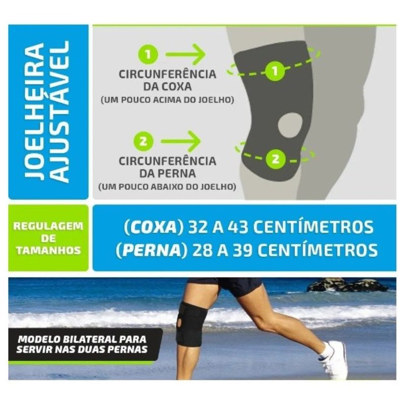 Joelheira Ortopédica de Compressão Articulada com Apoio Reforçado – Prevenção e Alívio de Dores no Joelho