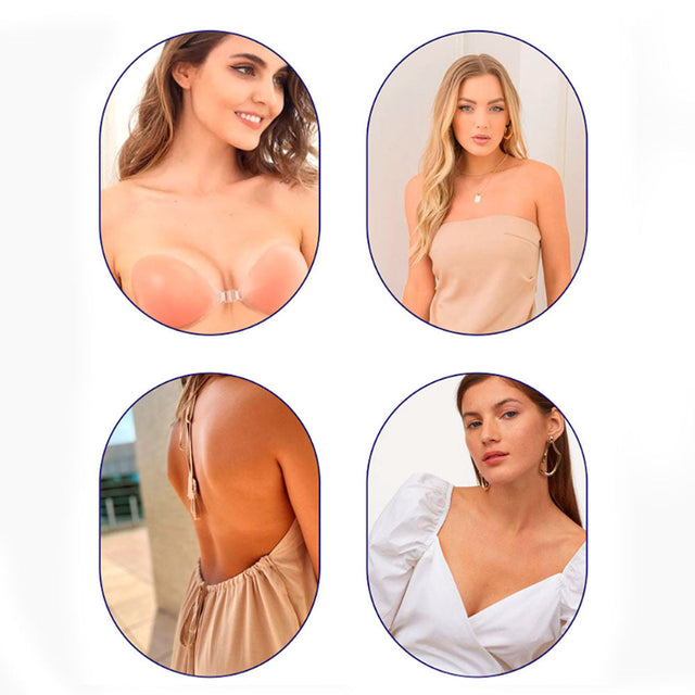 Sutiã de Silicone Feminino UnBra Push Up – Invisível com Fecho Frontal | Kaype Store