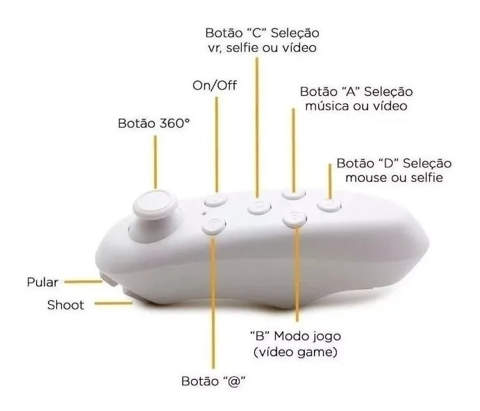 Óculos de Realidade Virtual VR Box com Controle Bluetooth - Kaype Store