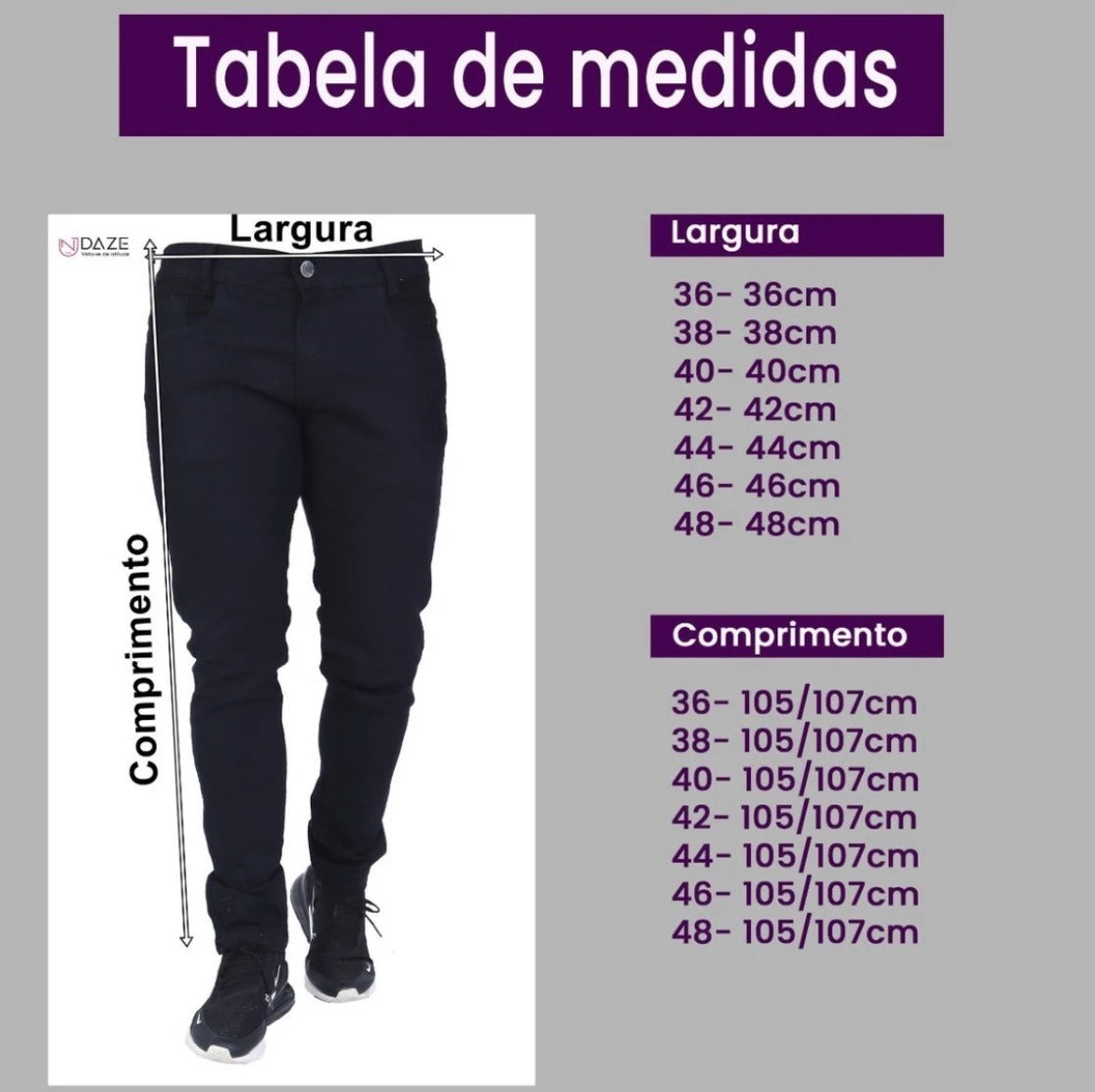 Calça Masculina Marrom Sarja Slim com Lycra - Kaype Store