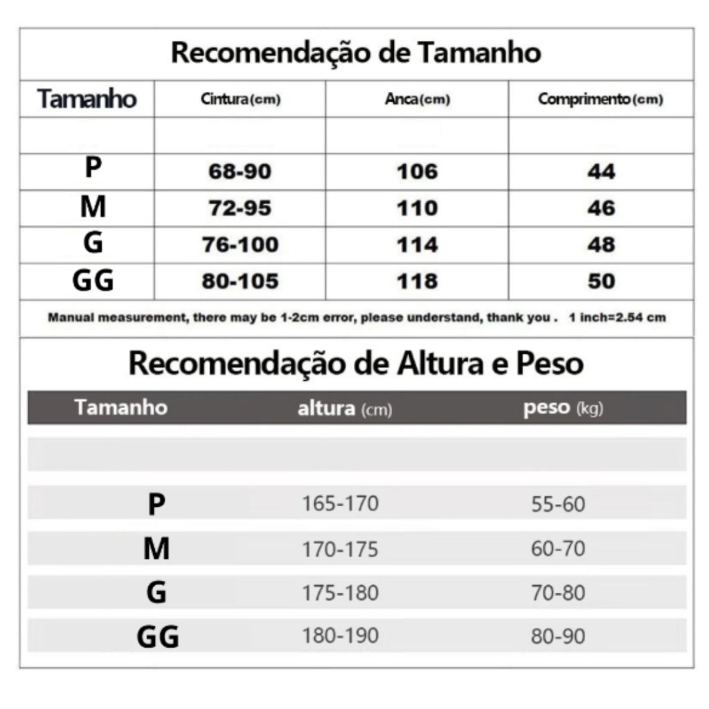 Shorts 2 em 1 Sport Fit Dry Fit com Elastano e Proteção UV