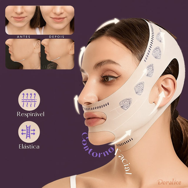 Máscara de Contorno Facial BellaFem – Suaviza Rugas, Papada e Modela o Rosto | Kaype Store