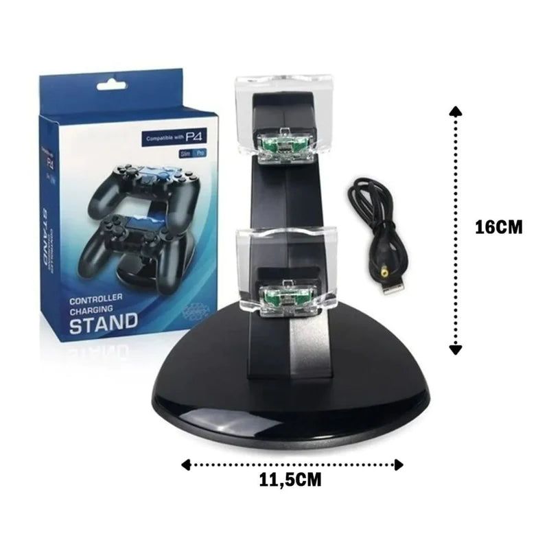 Base Carregador Duplo Para Controle Ps4 Dock Charge OIVO - Kaype Store