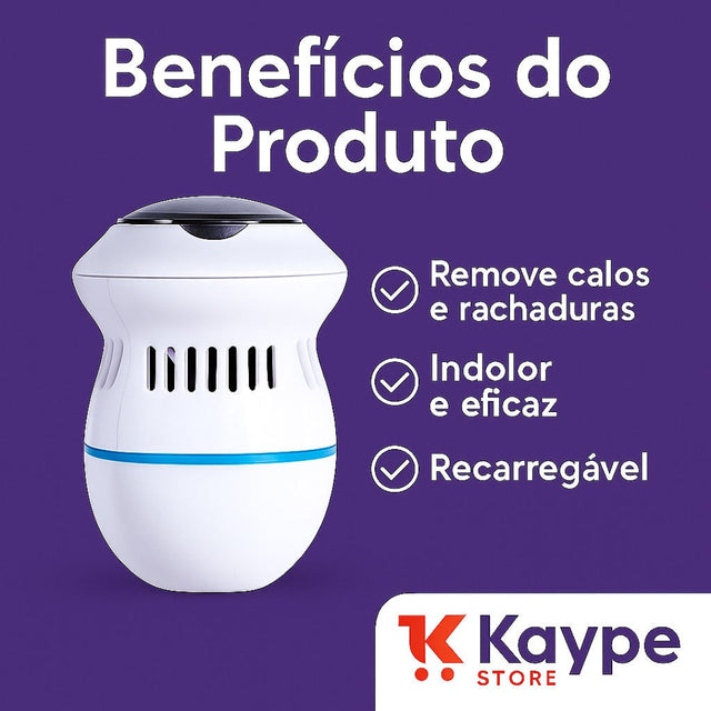 Removedor de Calos e Rachaduras Elétrico Foot Clean | Kaype Store