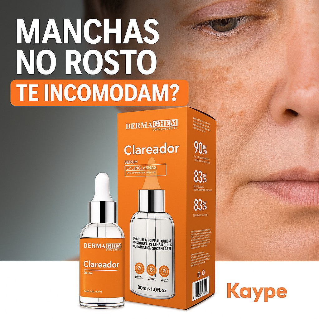 Sérum Clareador de Manchas no Rosto - Clareia Melasma e Uniformiza o Tom da Pele | Kaype Store