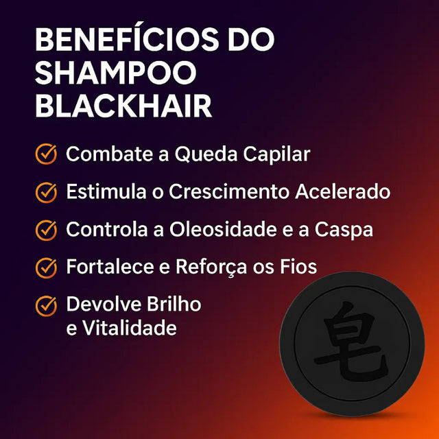 Shampoo Coreano em Barra para Queda de Cabelo - BlackHair | Kaype Store