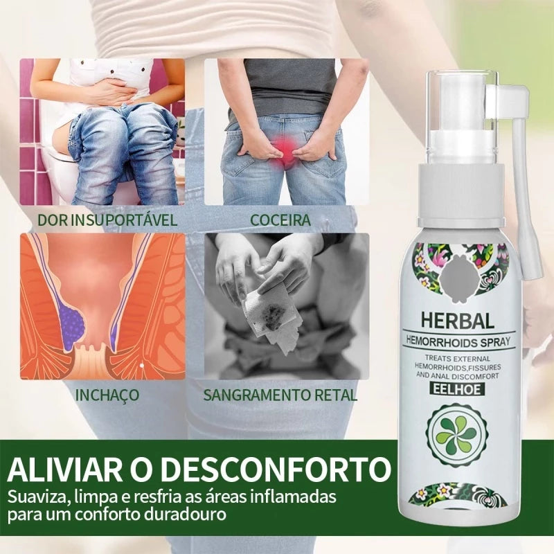 Spray de Ervas Naturais para Hemorróidas - HemoHerbal