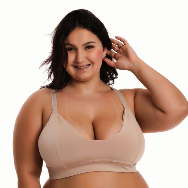 Sutiã Plus Size Alça Reforçada Sem Bojo - SuperSustentação | Kaype Store