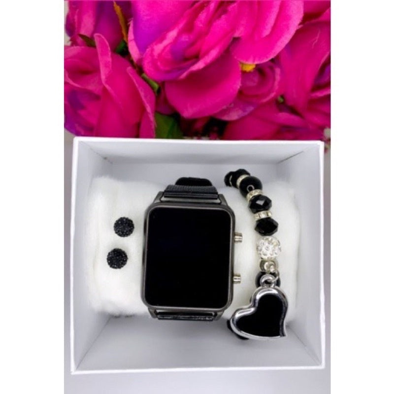 Relógio Feminino Premium com Brindes Exclusivos - Brinco e Pulseira