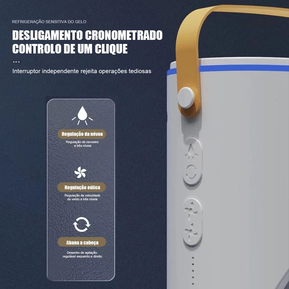 Mini Climatizador de Ar Portátil com Ventilador Duplo