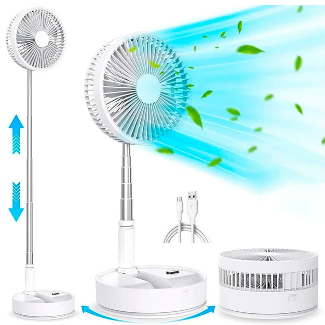 Ventilador Portátil Dobrável USB Recarregável 4 Velocidades | Kaype Store