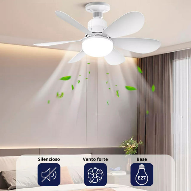 Ventilador de Teto Pro 80W com Luz Integrada – Silencioso, Potente e com Controle Remoto | Kaype Store