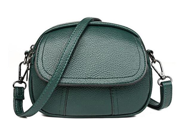 Bolsa Original Transversal Parizze Couro BLS001 Kaypestore Verde 18x7x15