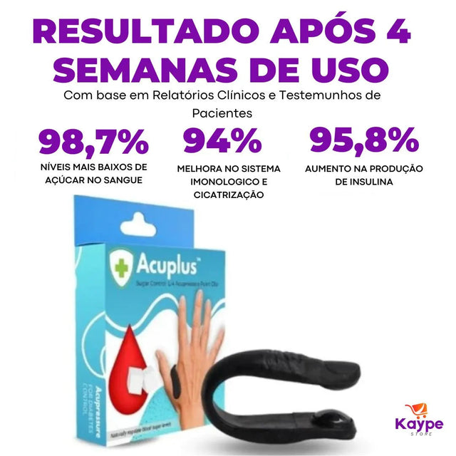 GlicoDown Acuplus Original - Regulador de Glicose Magnético - Controla Nível de açucar no Sangue e Alivio de Dores SA016 Kaypestore