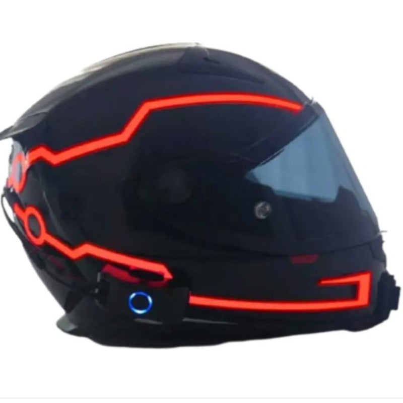 Kit de LED para Capacete de Moto à prova d'água, ideal para motocross e ciclismo, com instalação fácil e maior segurança noturna - Kaype Store