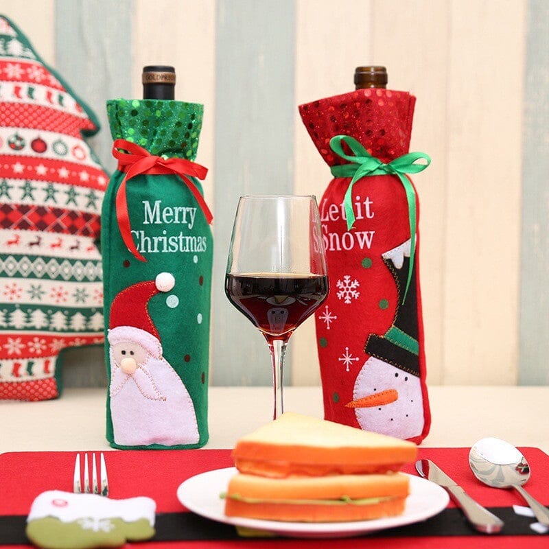 Kit Saco de Decoração de Natal para Garrafa - Tecido Premium de Alta Durabilidade NT011 Kaypestore