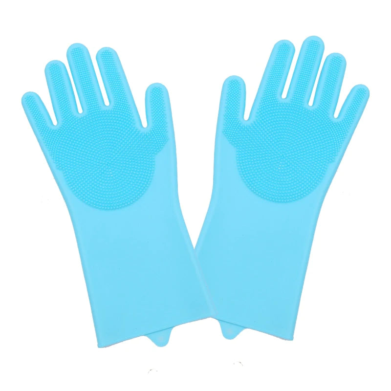 Luva Magica Lava Louças de Silicone Original - Durabilidade de 2 a 5 anos CZ014 Kaypestore Azul