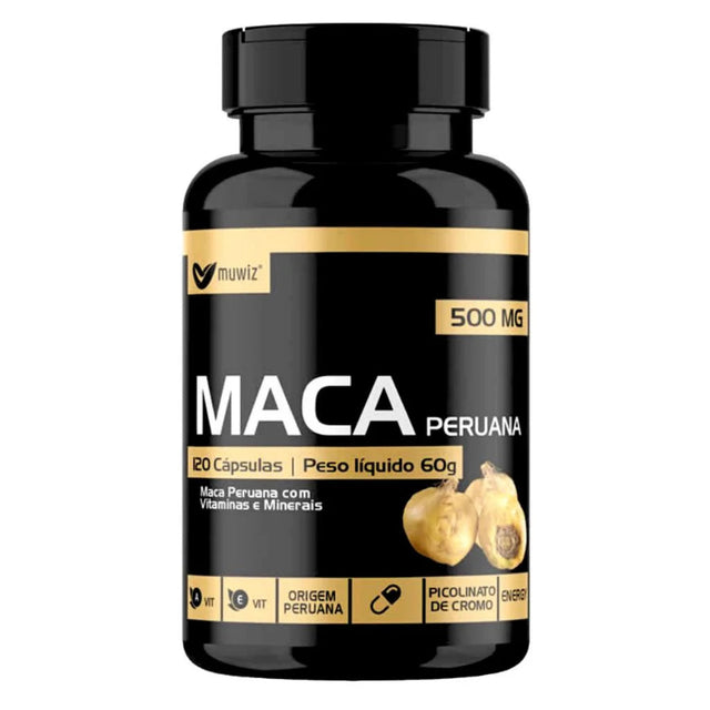 Maca Peruana Original 120 Cápsulas – Suplemento Natural Rico em Nutrientes Vegetais