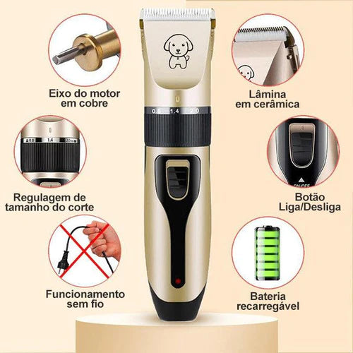 Maquina de Tosa Profissional de Pet - Cachorro e Gato Kaypestore