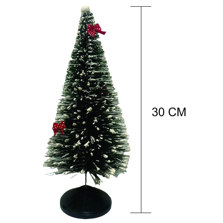 Mini Arvore de Natal Nevada com Laço 30 cm NT012 Kaypestore