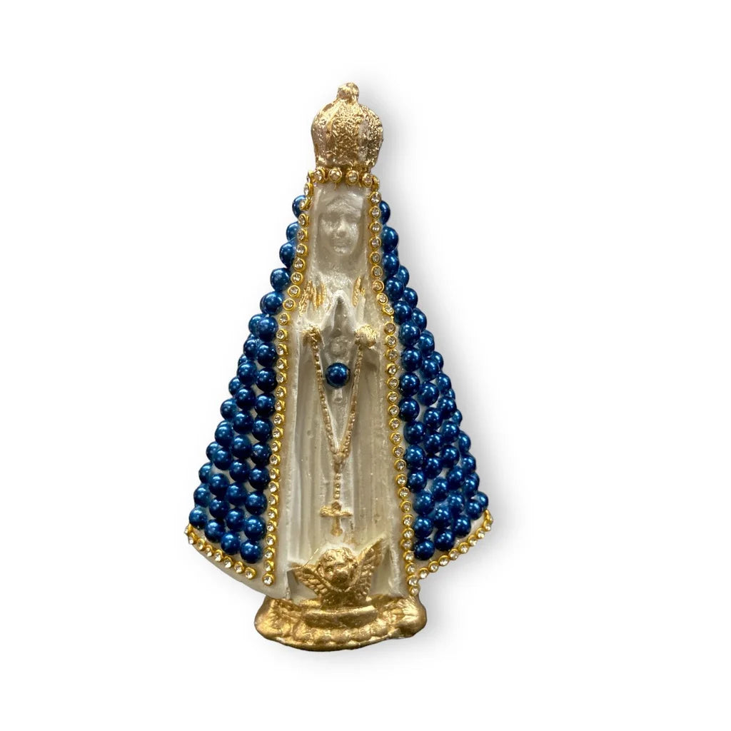 Nossa Senhora Aparecida com Pérolas Kaypestore Azul