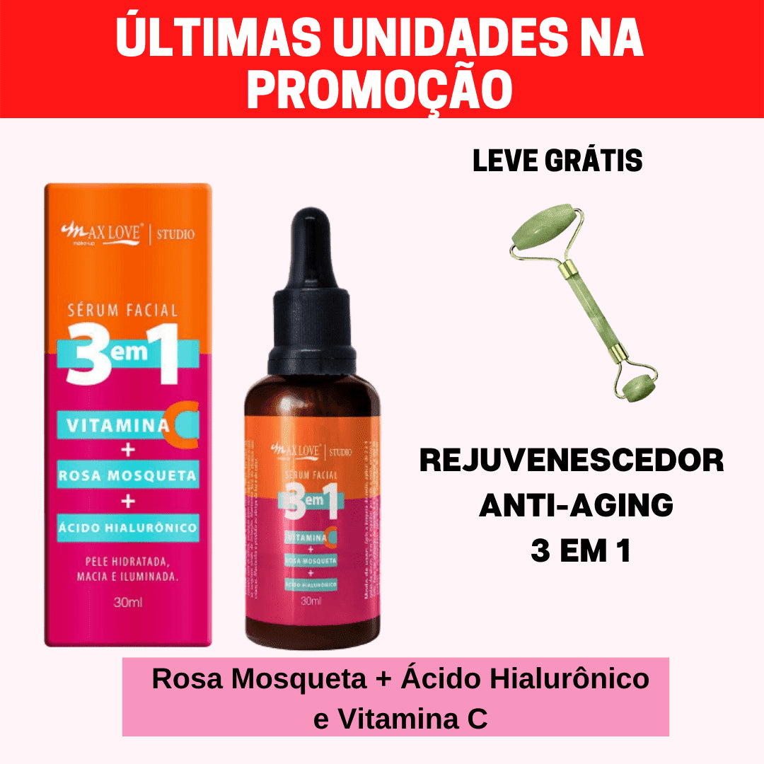 Rejuvenecedor Anti-Aging Premium -  3 EM 1 Ganhe 1 Rolo de Jade