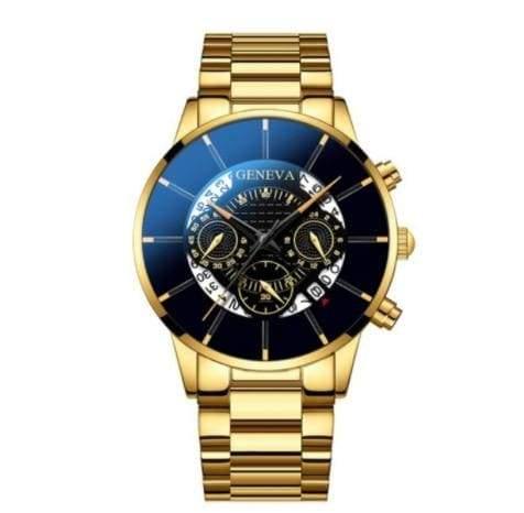 Relógio Masculino Luxury Premium Geneva - 30% OFF RL004 Kaypestore Dourado e Preto 