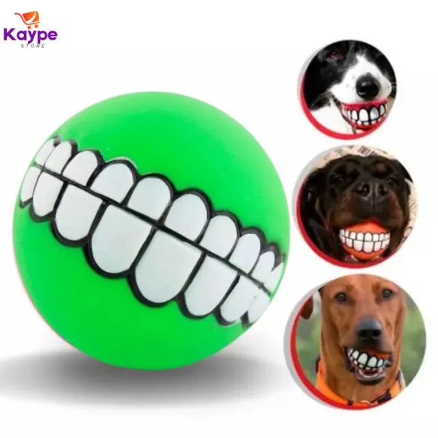SorriPet Bolinha de Sorriso para Pet com Apito Interno - Antiestresse e Anti-Ansiedade COMPRE 1, LEVE 2 PET005 Kaypestore 1 VERDE E 1 AMARELA