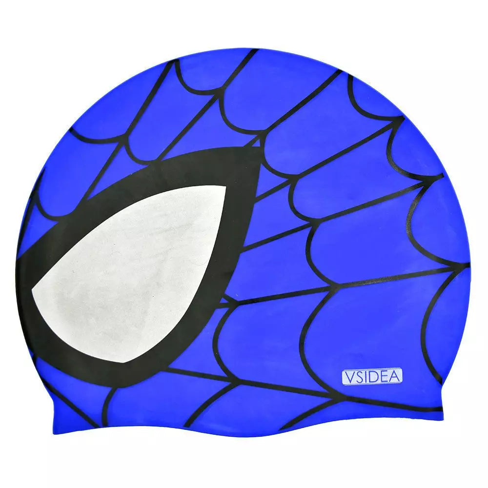 Touca de Natação de Silicone Infantil Homem Aranha - Proteção e Diversão Aquática Kaypestore Azul