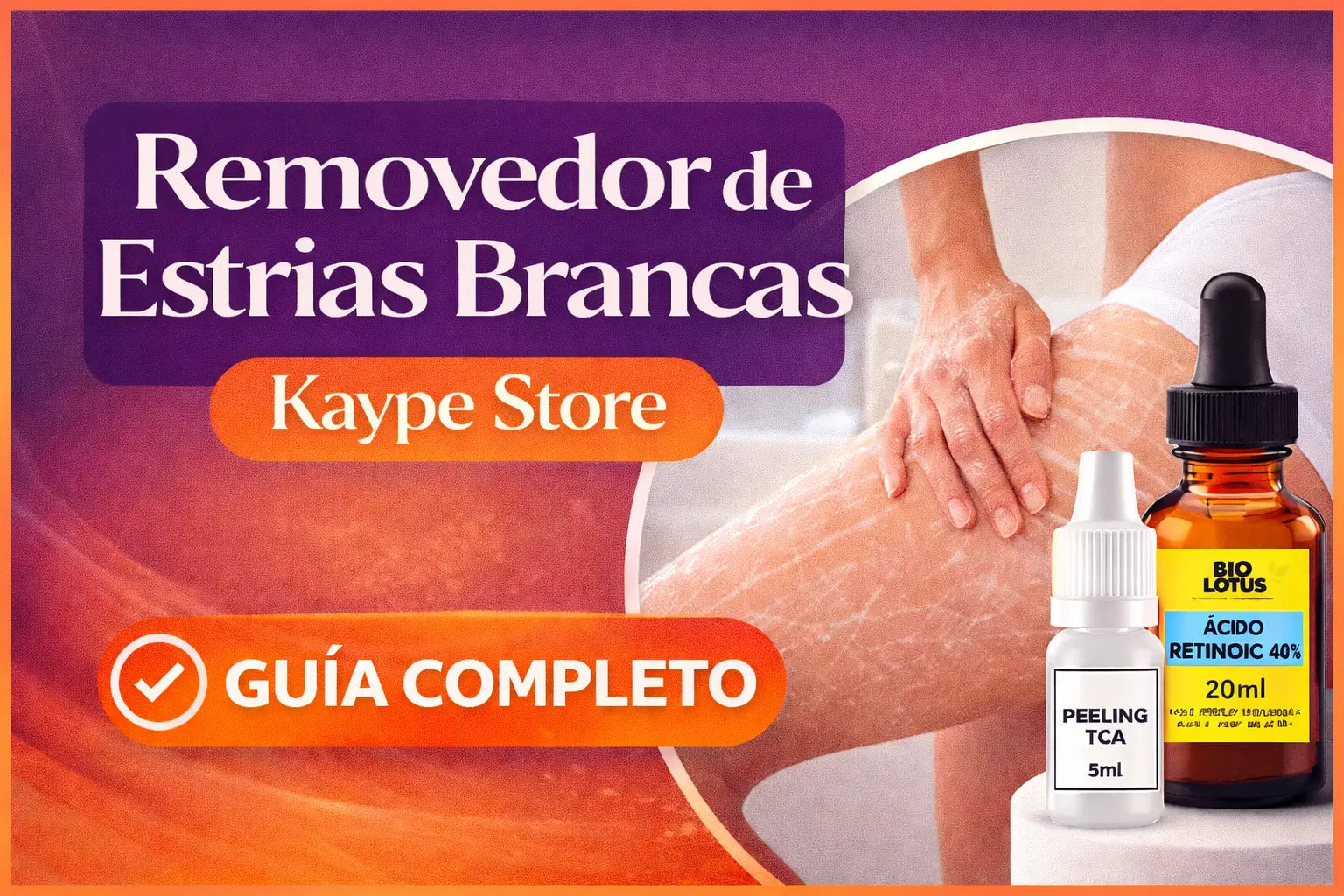 Removedor de Estrias Brancas - Ácido Retinoico 40% 10ml + TCA 5ml | Bio Lotus | Para Todos os Tipos de Pele