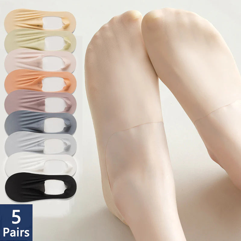 Kit 5 Pares Meias Lift AirFlow Invisíveis- Respiráveis e Confortáveis