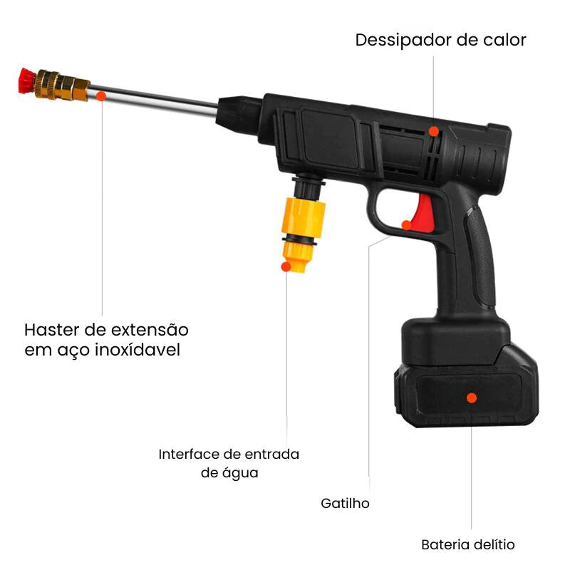 Pistola Portátil de Alta Pressão - Lavajet Compacto: A Revolução na Limpeza - Kaype Store