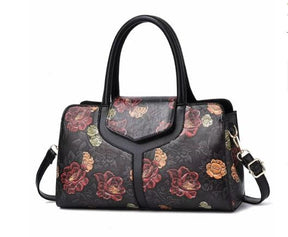 Bolsa Feminina de Couro Floral - Moiza - Kaype Store