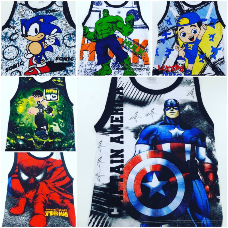 Regata Algodão Masculina Infantil Promoção - Compre 1 Leve 2
