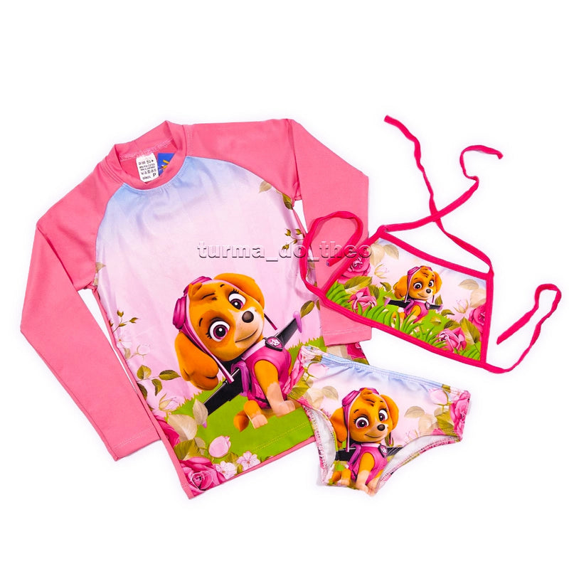 Biquíni Maio Infantil Feminino Completo + Camisa com Proteção Solar - Kaype Store