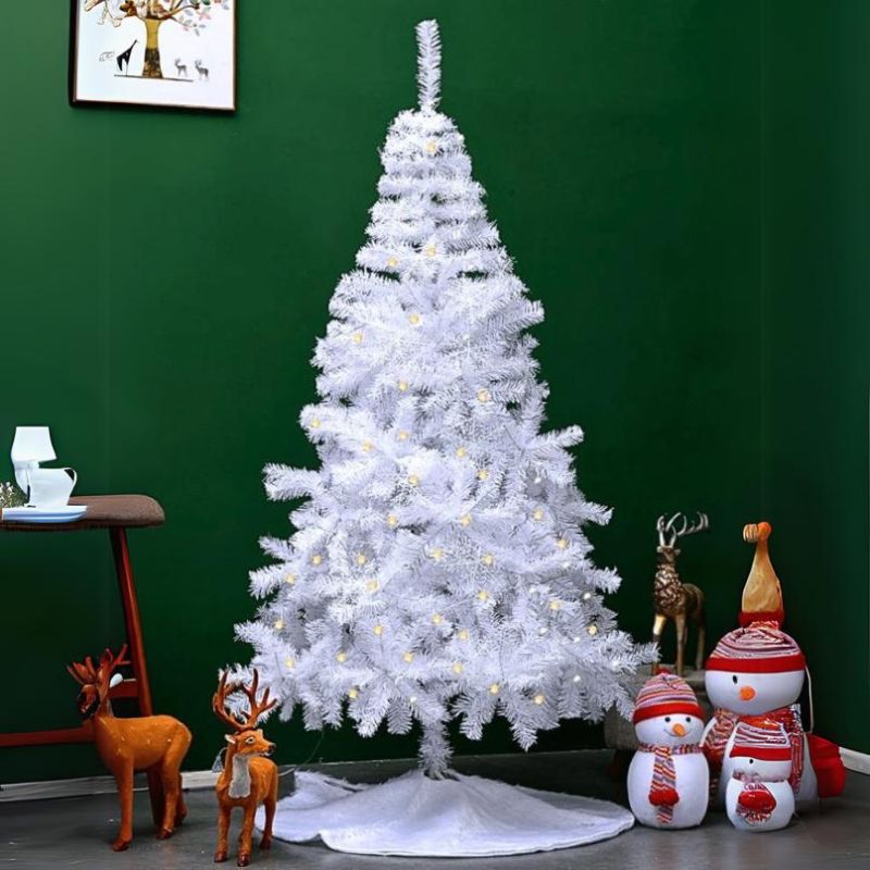 Árvore De Natal BRANCA 120cm 140 Galhos Pinheiro