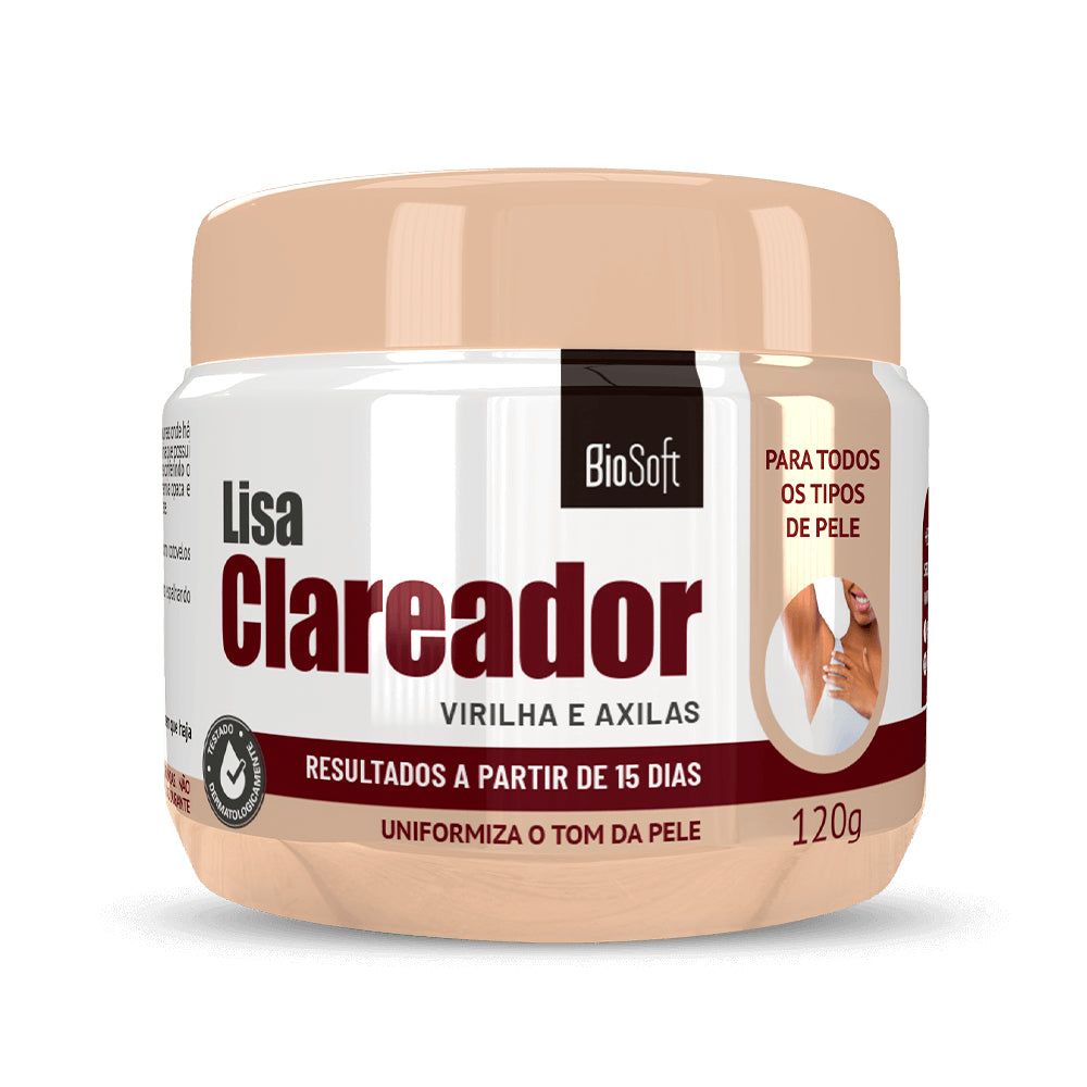 Creme Lisa Clareador de Virilha e Axilas 120g - BioSoft - Kaype Store