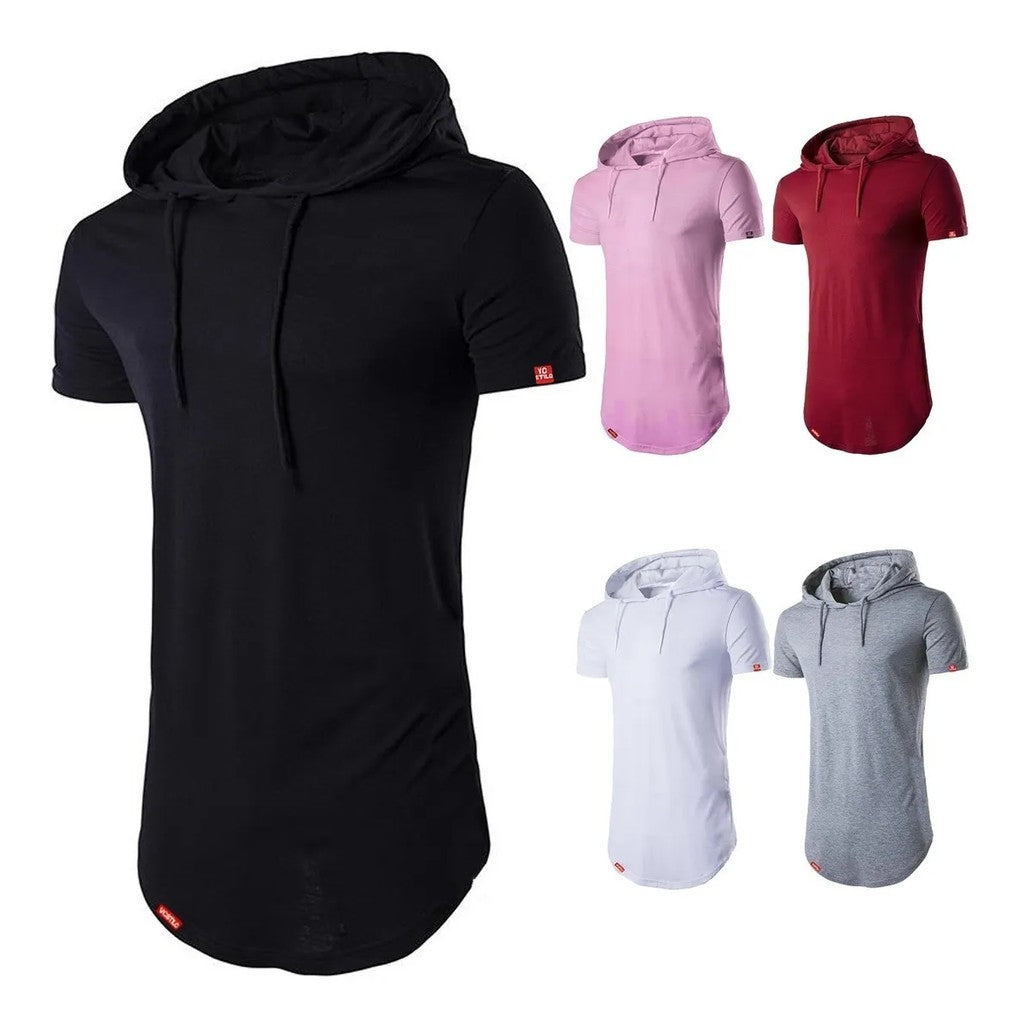 Camisa Longline Oversized Com Capuz Swag Básica