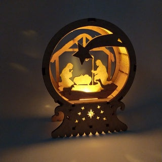 Luminária Presépio Iluminado LED de Natal: Celebre com Luz e Aconchego - Kaype Store