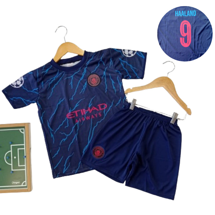 Kit Conjunto Infantil Manchester City 2024 - Camisa + Shorts