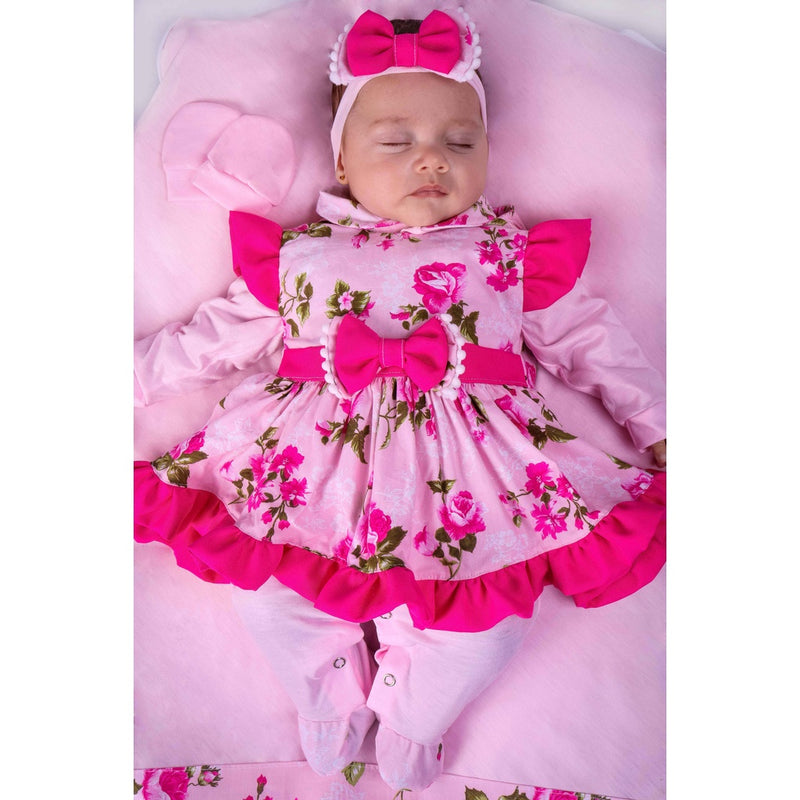 Saída de Maternidade Menina Charmosa Floral: Vestindo o Primeiro Momento com Encanto e Conforto - Kaype Store