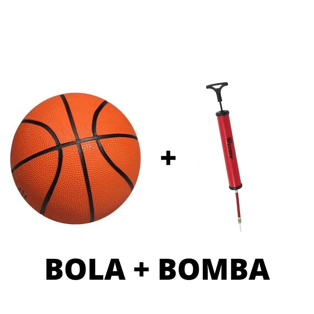 Bola Basquete Tamanho Oficial Nº 7 + Bomba Inflar E Bico Ar - Kaype Store