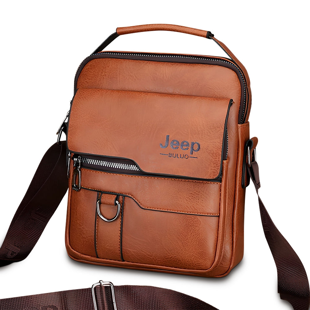 Bolsa Tiracolo Retrô Masculina de Couro -  Promoção Leve Carteira de Brinde - Kaype Store