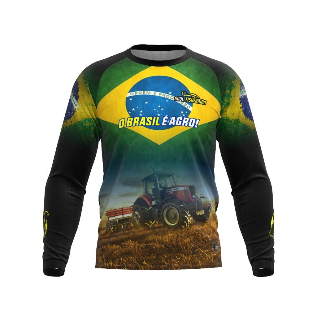 Camisa Brasil e Agro Manga Longa UV50+ Manga Longa - Kaype Store