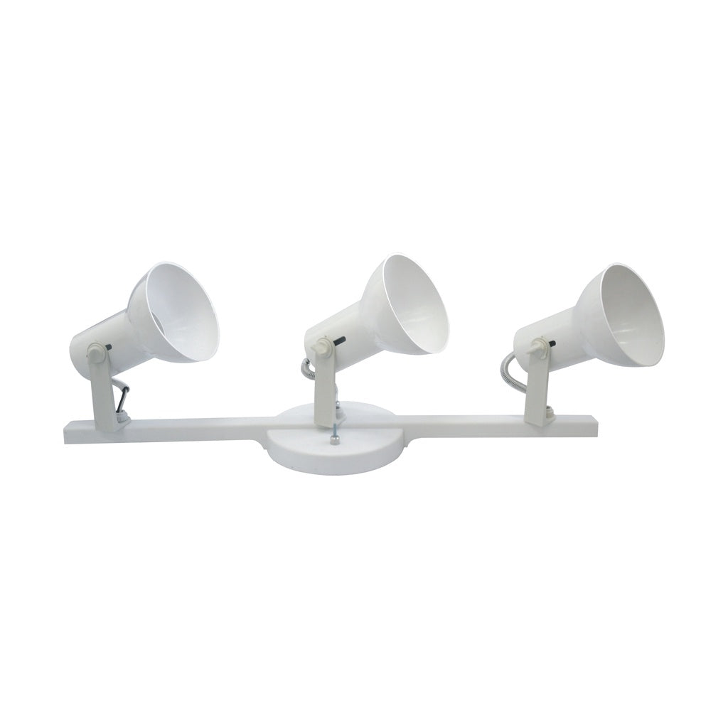 SPOT TRILHO 3 LAMPADAS DIRECIONAVEIS DE PLASTICO - Kaype Store