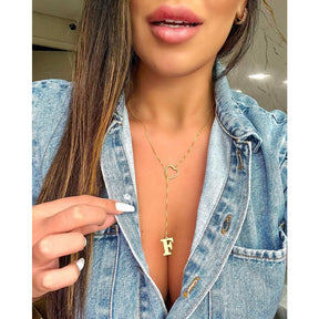 Colar Feminino com Pingente Letra Inicial - Kaype Store