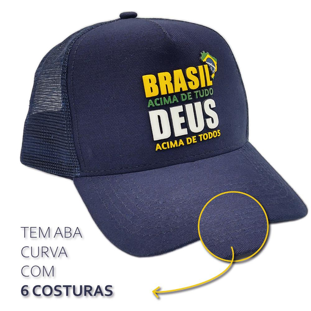 Boné Bolsonaro Patriota Brasil Deus Acima de Todos - Kaype Store